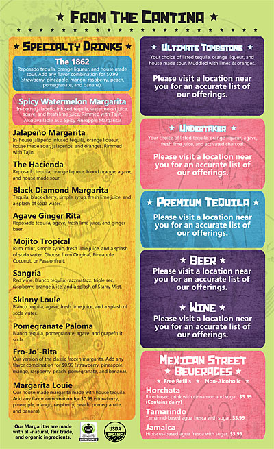 Cantina Louie Menu - Image 1
